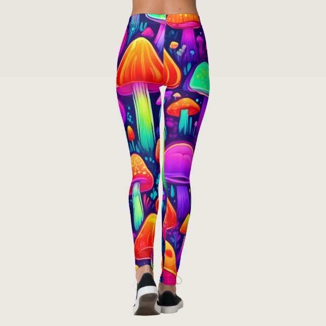 Legging Neon Glow Mushroom Forest (Verso)