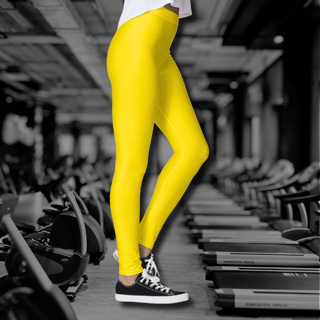 Legging Neon Goldenrod Cor Sólida | Clássico (Criador carregado)
