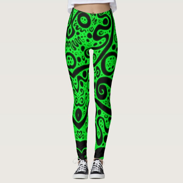 Legging Neon Green Coils (Frente)