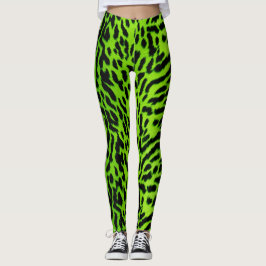 Legging Neon Green Pele de pele animal Animalia