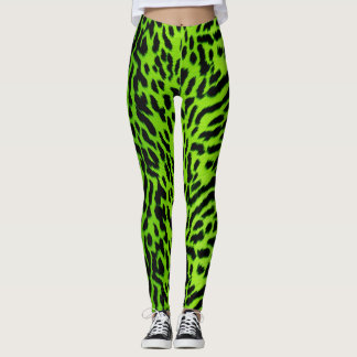 Legging Neon Green Pele de pele animal Animalia