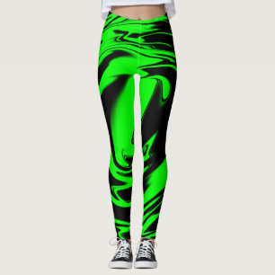 Legging Neon Green Surge Swirl