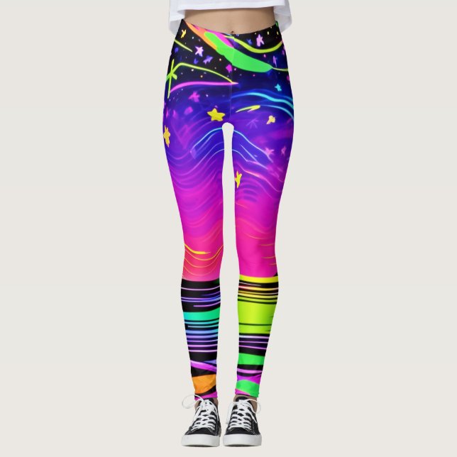 Legging Neon Night Beachscape (Frente)
