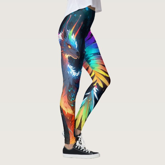 Legging Neon Phoenix Bird (Direita)