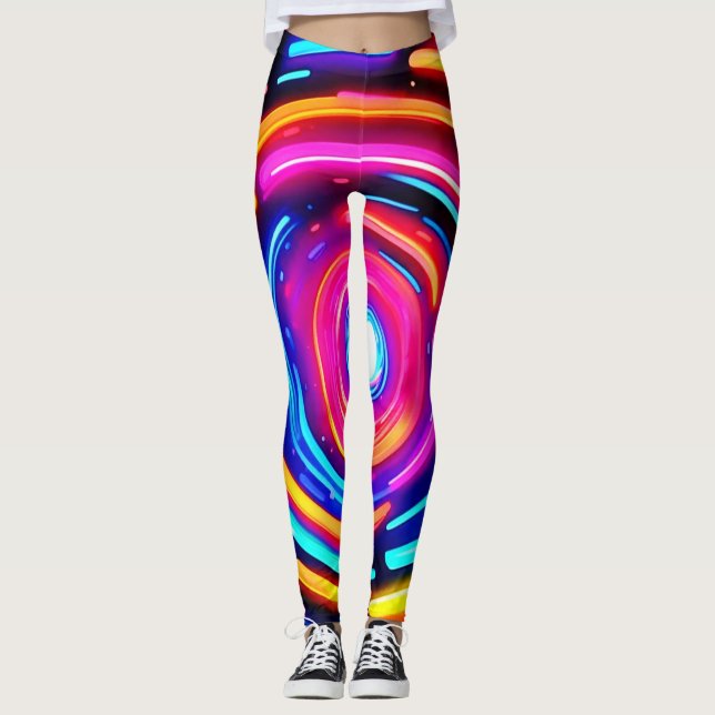 Legging Neon Spiral Light Art (Frente)