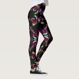 Legging Neon Starburst Kaleidoscope
