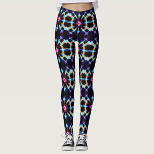 Legging Neon Starburst Kaleidoscope