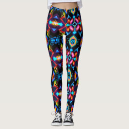 Legging Neon Starburst Kaleidoscope