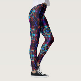 Legging Neon Starburst Kaleidoscope