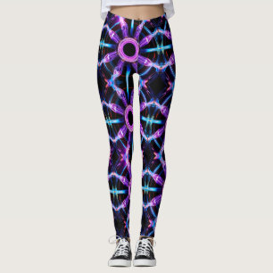 Legging Neon Starburst Kaleidoscope