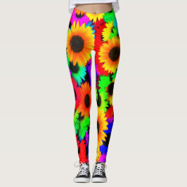 Legging Neon Sunflower Hippy de 1960