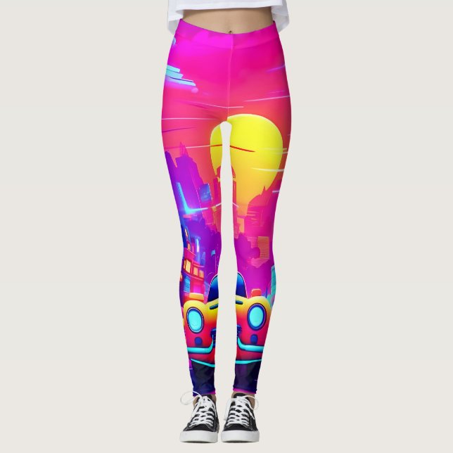 Legging Neon Sunset City Drive (Frente)