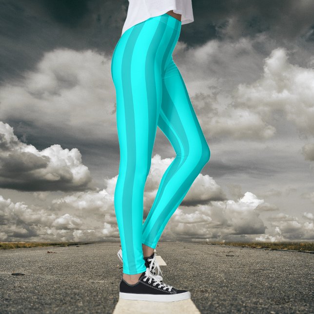 Legging Neon Turquoise e Neon Cyan Legal Striping (Criador carregado)