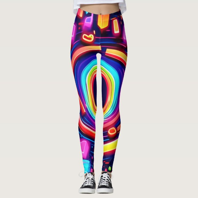 Legging Neon Vortex Odyssey (Frente)