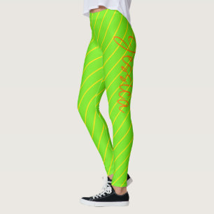 Legging Neon Yellow Verde Neon Legal Moderno Laranja Verde