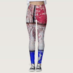 Legging Neoplasticismo Arte de madeira divertida