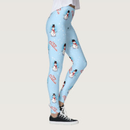 Legging Neve tradicional com Feliz Natal em AZUL