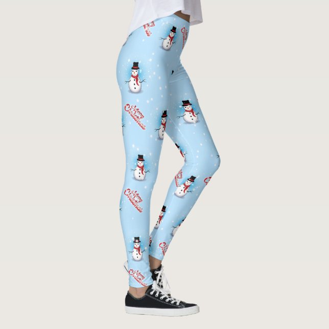 Legging Neve tradicional com Feliz Natal em AZUL (Direita)