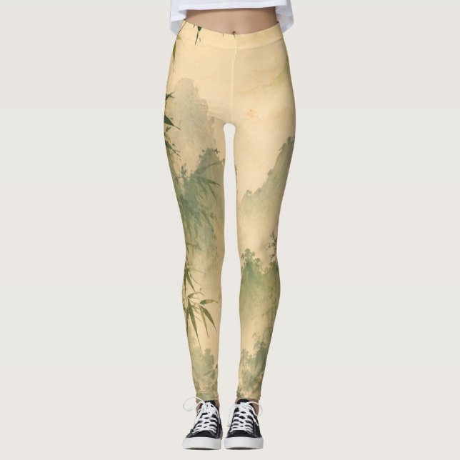 Legging Névoa de bambu salgueiro (Frente)