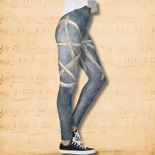 Legging Nexo Cósmico: Pentagrama Marble (Criador carregado)