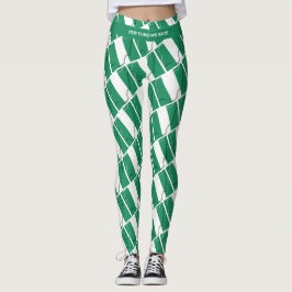 Legging NIGERIA Custom Text EXECUTE SEU PRÓPRIO Sinalizado
