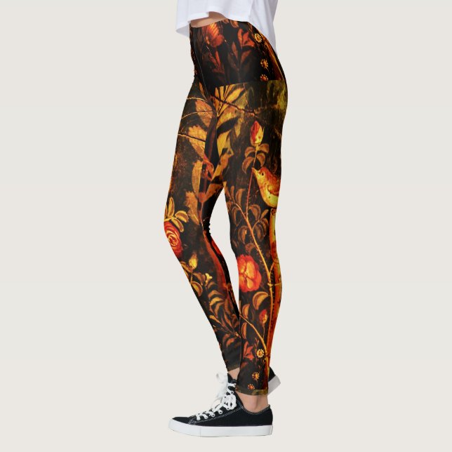 Legging NIGHTINGALE, ROSA Vermelho Amarelo Deixa Preto Flo (Esquerda)