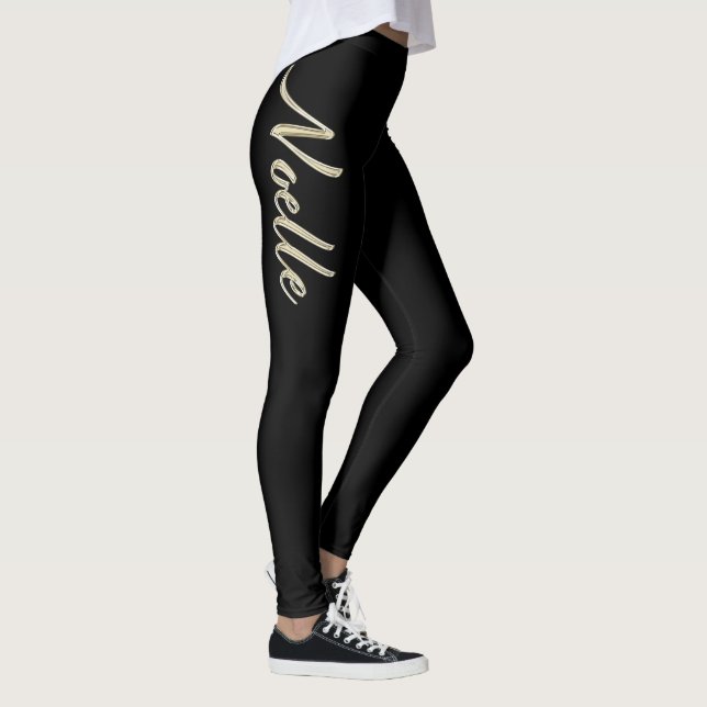 Legging Noelle white gold Handwriting Hose (Direita)