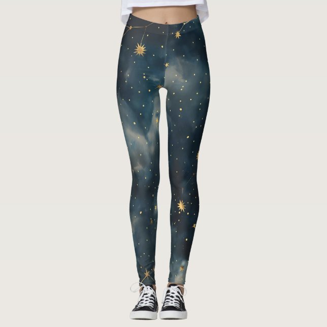 Legging Noite estelar do ouro - Luxe Celestial (Frente)