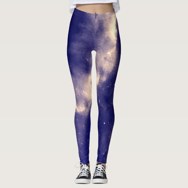 Legging Noite estrelada com galáxia (Frente)