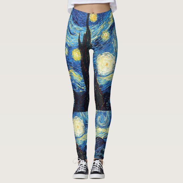Legging Noite estrelado de Van Gogh (Frente)