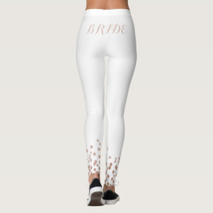 Legging Noiva Brilho Dourado Rosa Branco