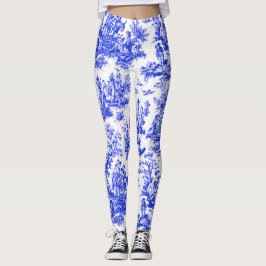 Legging NOMADESAUSTRALIENS design de Jouy azul-real francê