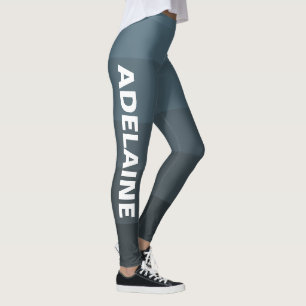 Legging Nome Branco   Blocos de pás de metal anti-chumbo N
