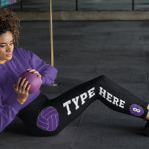 Nome da Equipe Personalizada de Voleibol Roxo e Nú