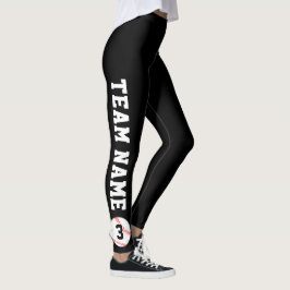 Legging Nome da Equipe Personalizada do Ventilador do Base