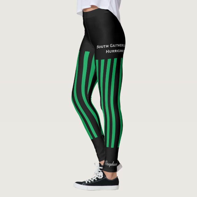 Legging Nome de Shorts Falso de Clube/Equipe Verde Escuro (Esquerda)