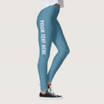 Legging Nome do Texto de Adicionar Imagem do Elegante Mode<br><div class="desc">Personalizar Adicione Seu Nome De Texto Imagem Logotipo Leggings Modelo azuis Modernas Elegantes.</div>