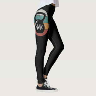 Legging Nome inicial do monograma personalizado da Vintage