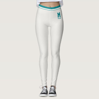 Legging Nome Personalizado Cute Neutro Listras Azul Person