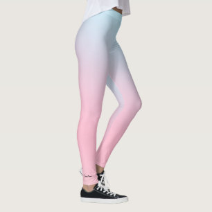 Legging Nome Personalizado de Gradiente de Cores d'Água Co