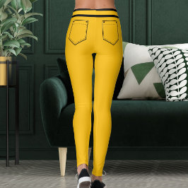 Legging Nome Personalizado Faixas Amarelas Laranja e Preta