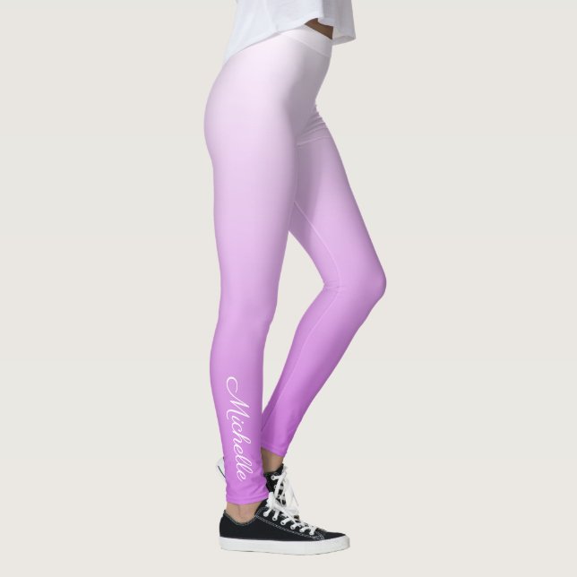 Legging Nome personalizado Lilac roxo ombre (Direita)