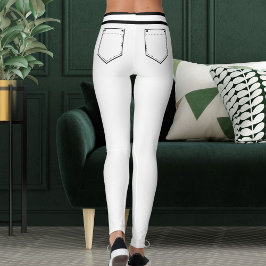 Legging Nome Personalizado Listras Brancas e Pretas Presen
