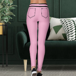 Legging Nome Personalizado Listras Rosa e Preto Presente D