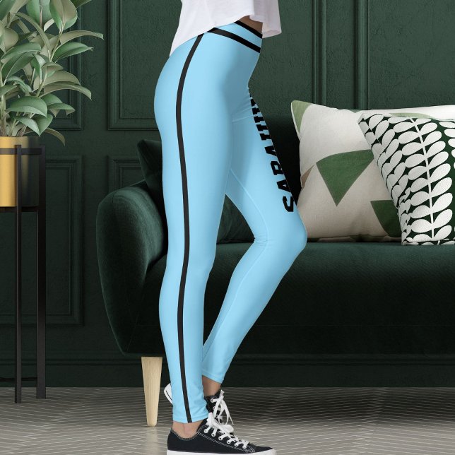 Legging Nome Personalizado Presente Divertido Bebê Azul Li (Criador carregado)