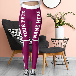 Legging Nomes de Animais de Companhia Personalizados das B