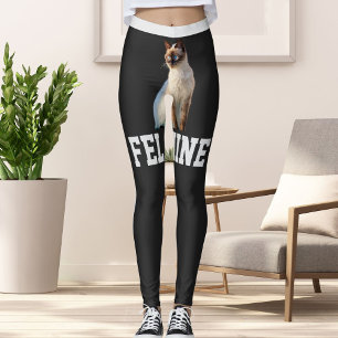Legging Nomes de Cinzas Personalizadas Foto de Pet de Gato