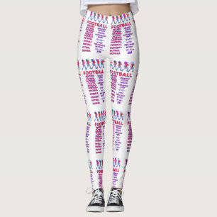 Legging Nomes Multilíngues de Futebol Feminino Global Fã d