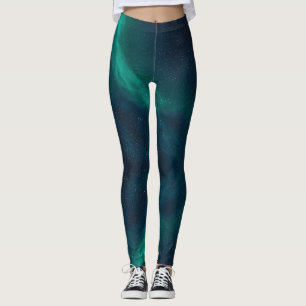 Legging Nortes luzes visto ativo do céu noturno