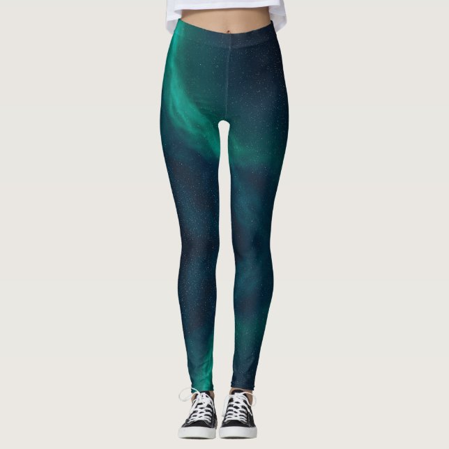 Legging Nortes luzes visto ativo do céu noturno (Frente)